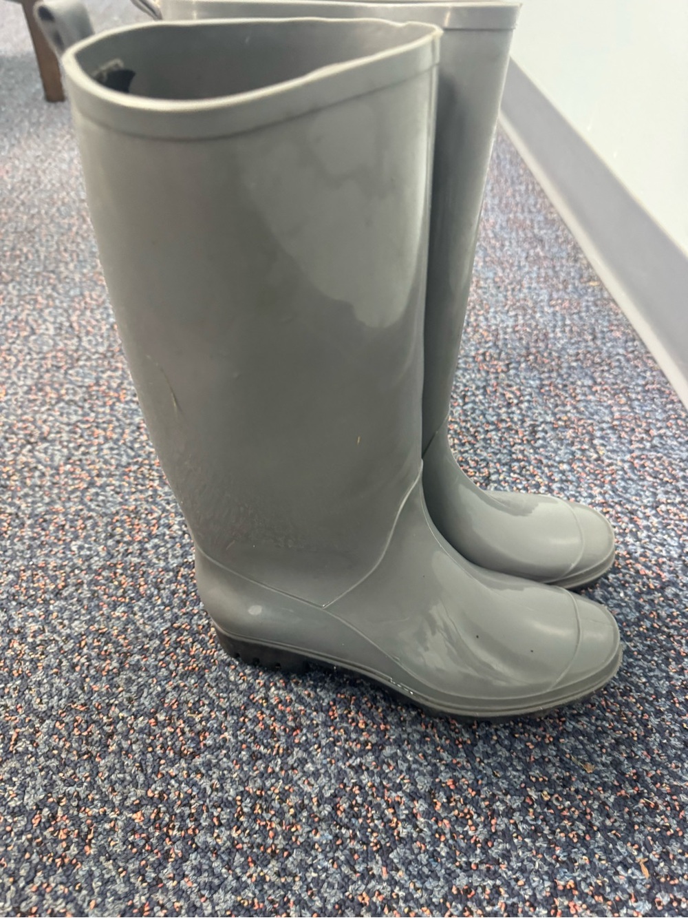 Capelli New York Women's Tall Gray Waterproof Rain Boots